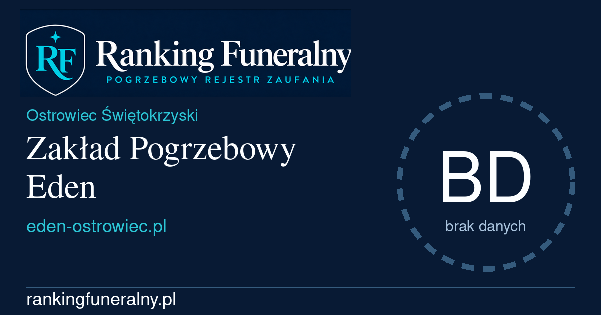 Zakład Pogrzebowy Eden - badge poziomy