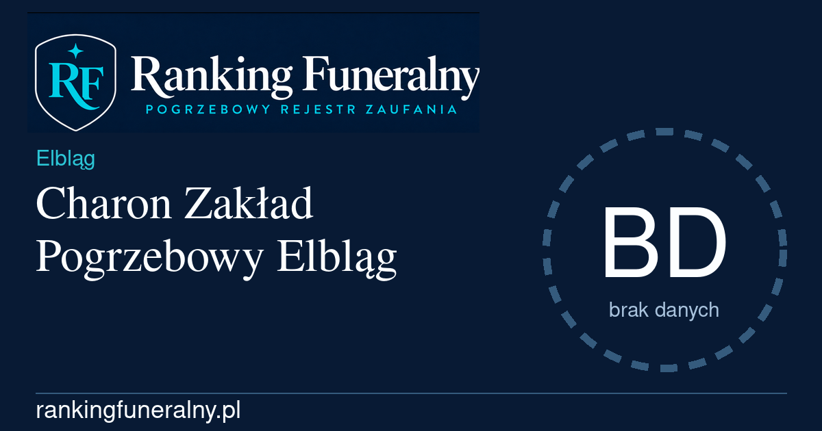 Charon Zakład Pogrzebowy Elbląg - badge poziomy