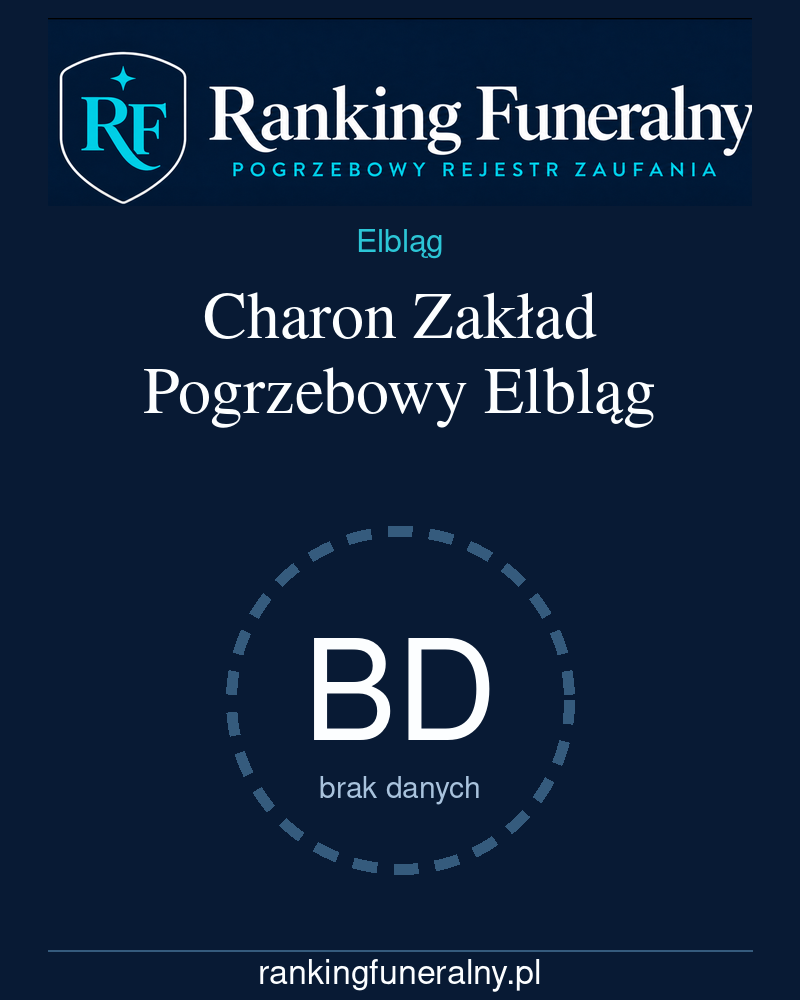 Charon Zakład Pogrzebowy Elbląg - badge pionowy