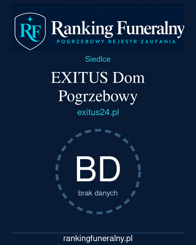 EXITUS Dom Pogrzebowy - badge pionowy