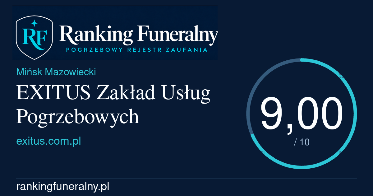 EXITUS Zakład Usług Pogrzebowych - badge poziomy
