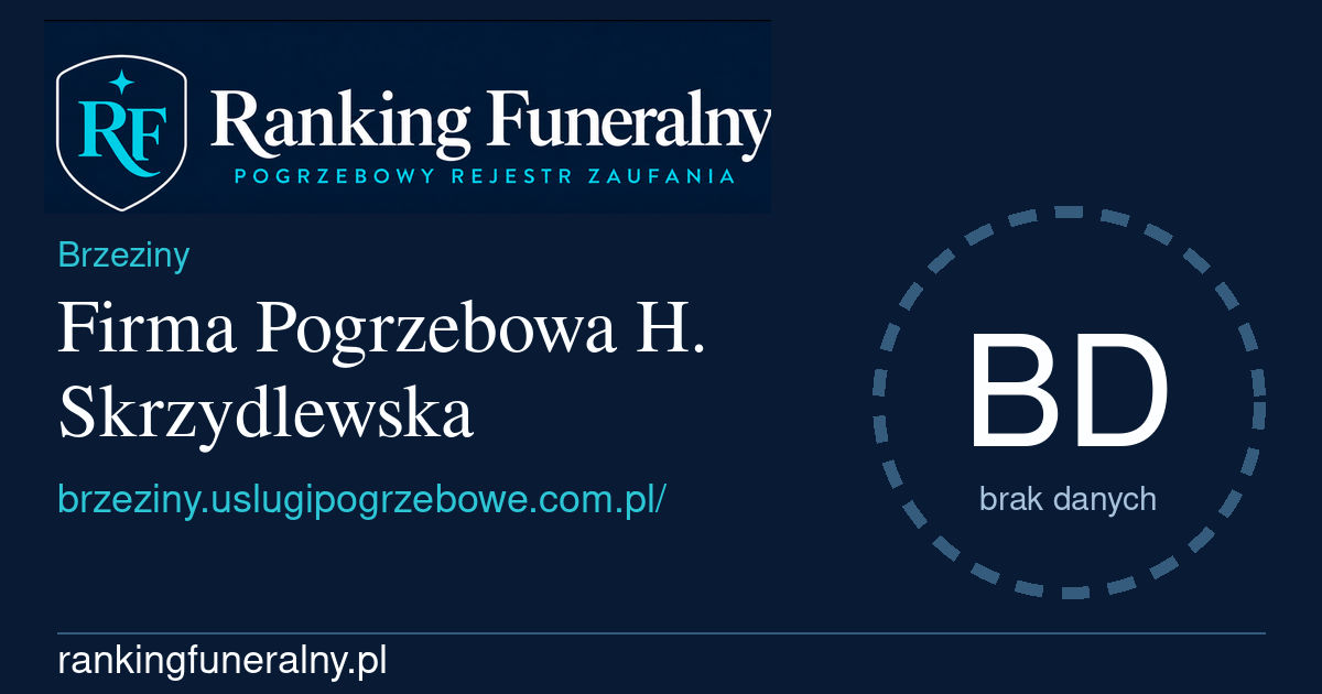 Firma Pogrzebowa H. Skrzydlewska - badge poziomy