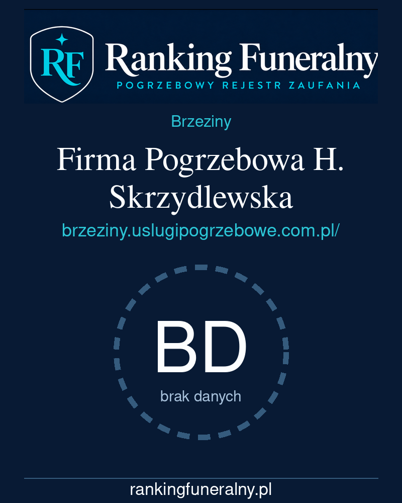 Firma Pogrzebowa H. Skrzydlewska - badge pionowy