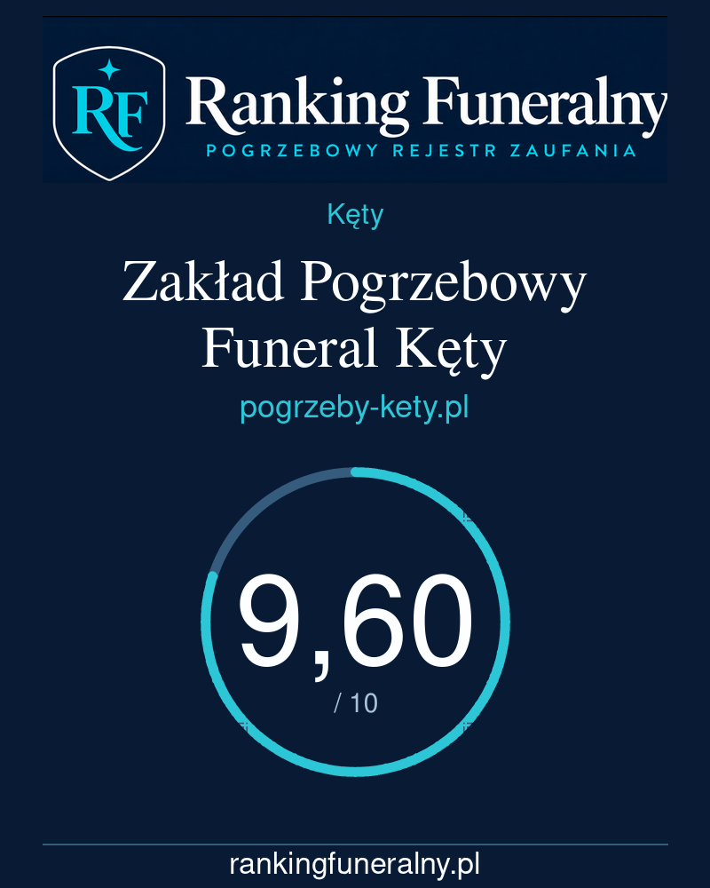 Zakład Pogrzebowy Funeral Kęty - badge pionowy