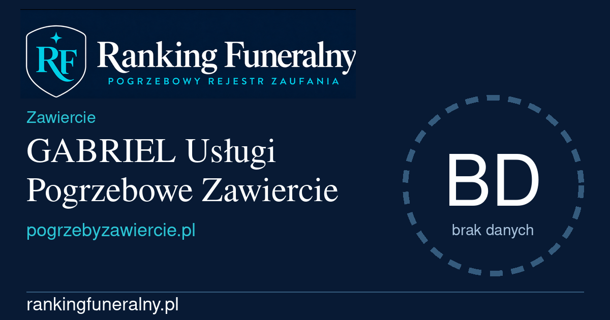 GABRIEL Usługi Pogrzebowe Zawiercie - badge poziomy