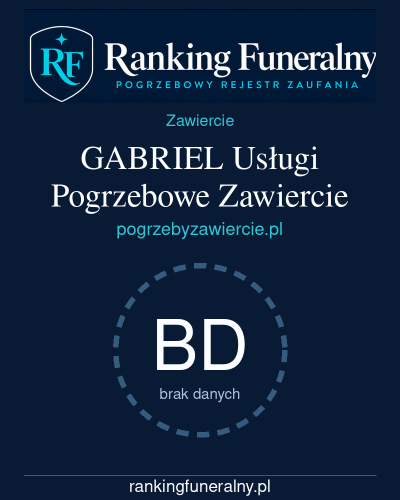 GABRIEL Usługi Pogrzebowe Zawiercie - badge pionowy