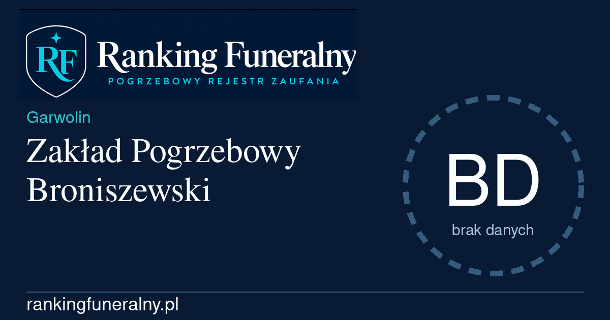 Zakład Pogrzebowy Broniszewski - badge poziomy