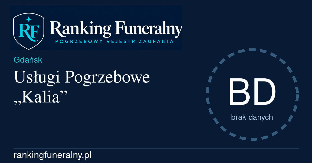 Usługi Pogrzebowe „Kalia” - badge poziomy