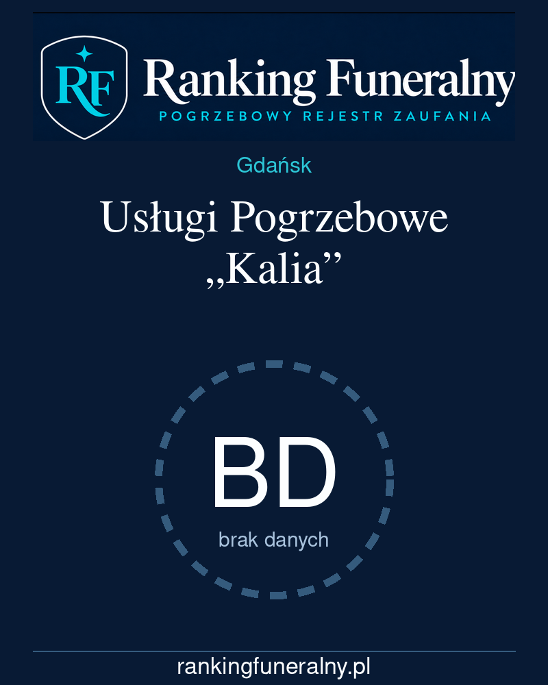 Usługi Pogrzebowe „Kalia” - badge pionowy