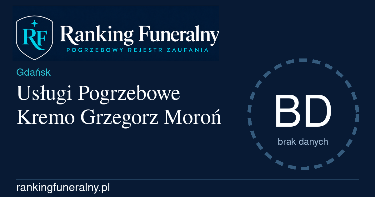 Usługi Pogrzebowe Kremo Grzegorz Moroń - badge poziomy