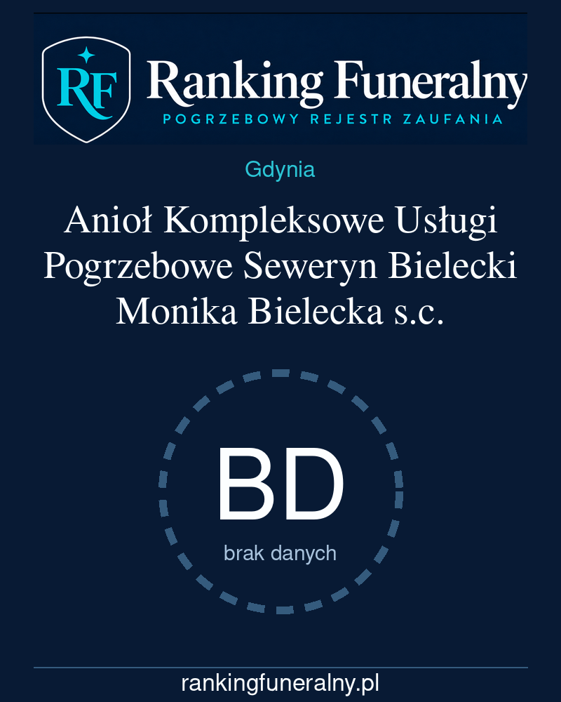 Anioł Kompleksowe Usługi Pogrzebowe Seweryn Bielecki Monika Bielecka s.c. - badge pionowy