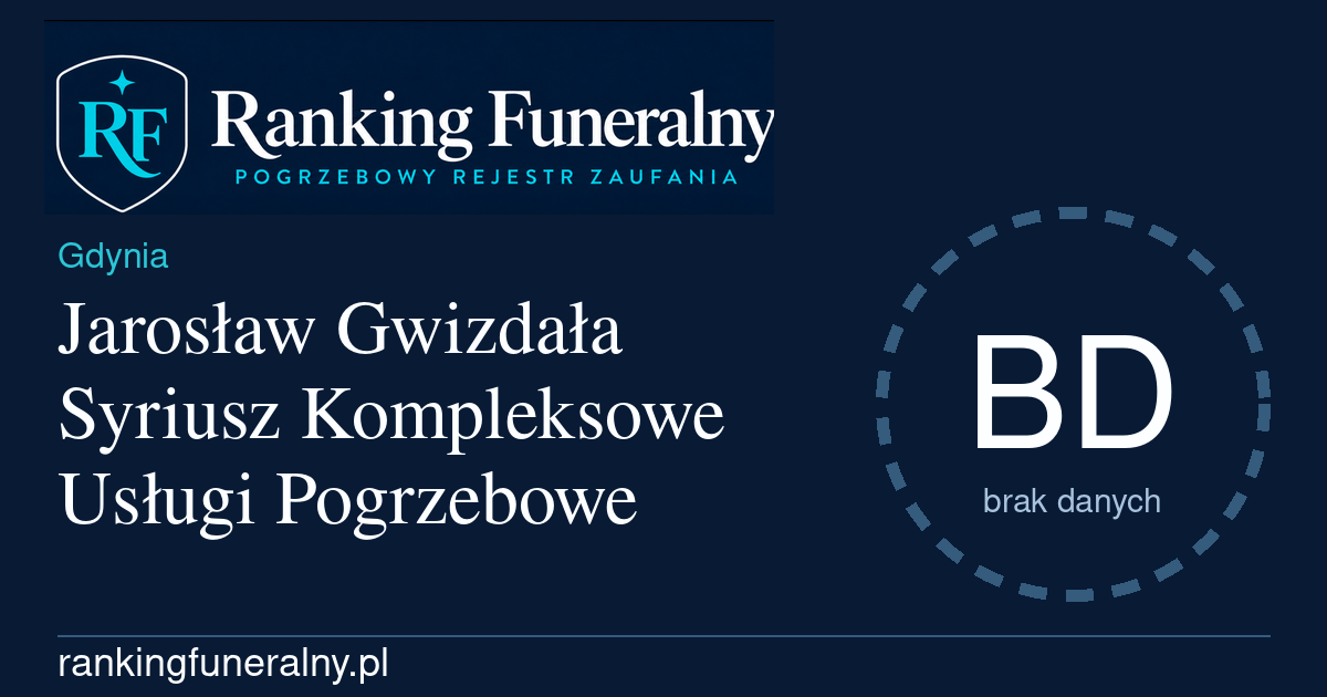 Jarosław Gwizdała Syriusz Kompleksowe Usługi Pogrzebowe - badge poziomy