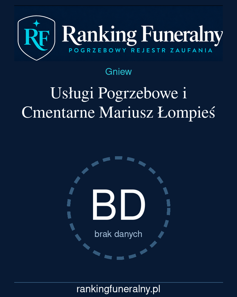 Usługi Pogrzebowe i Cmentarne Mariusz Łompieś - badge pionowy