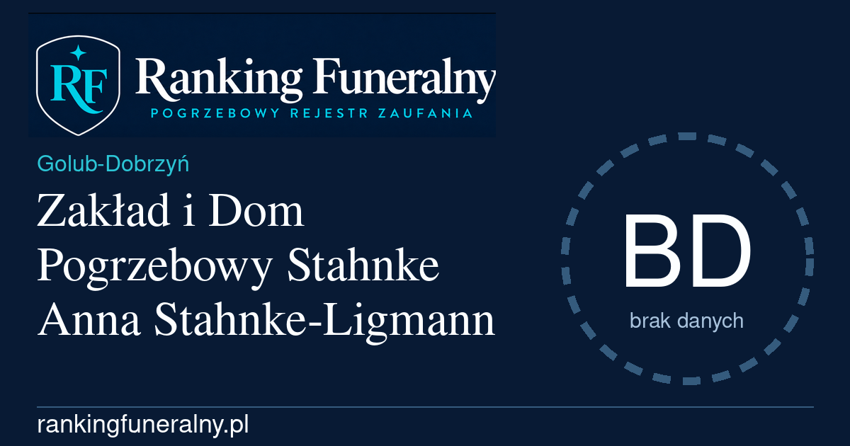 Zakład i Dom Pogrzebowy Stahnke Anna Stahnke-Ligmann - badge poziomy