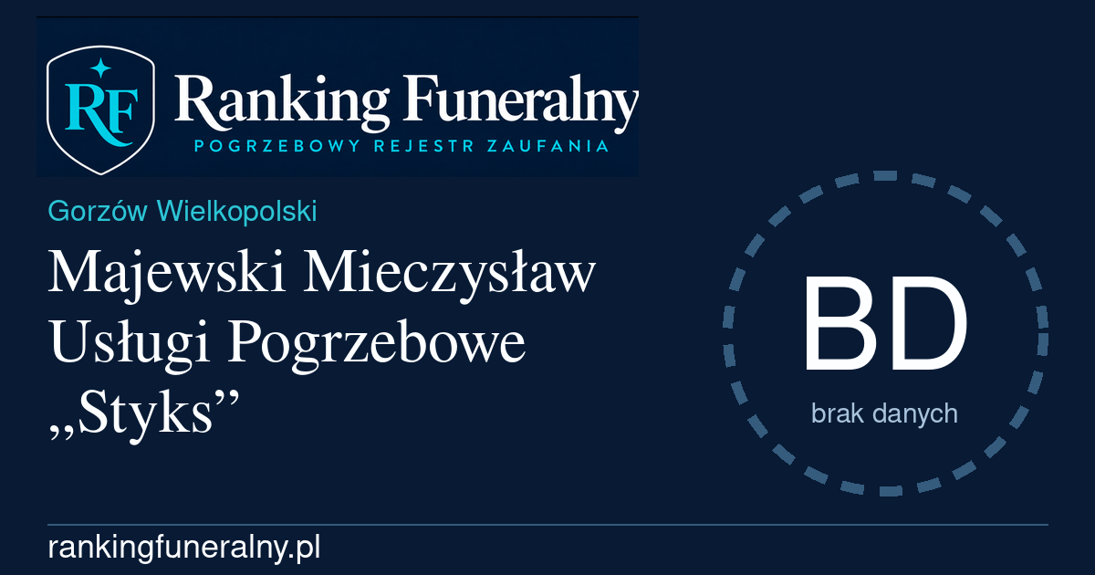 Majewski Mieczysław Usługi Pogrzebowe „Styks” - badge poziomy