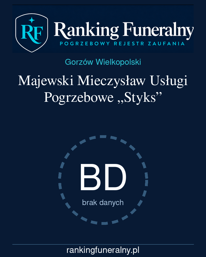Majewski Mieczysław Usługi Pogrzebowe „Styks” - badge pionowy