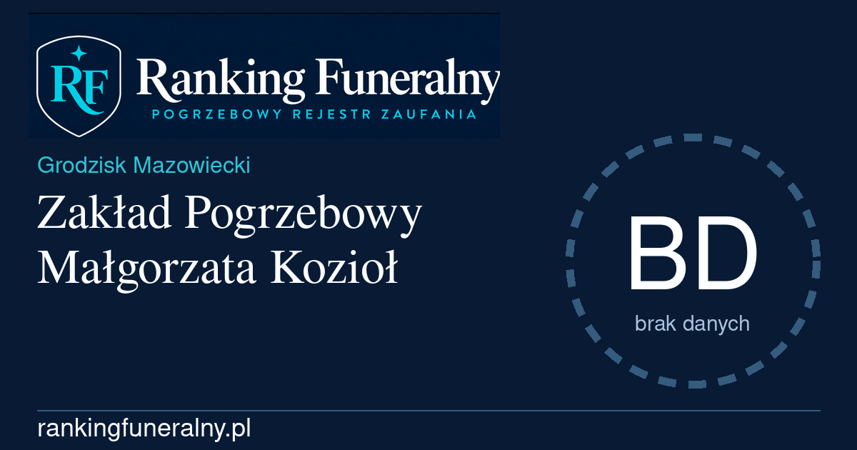 Zakład Pogrzebowy Małgorzata Kozioł - badge poziomy