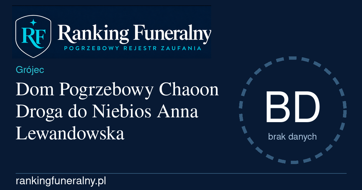 Dom Pogrzebowy Chaoon Droga do Niebios Anna Lewandowska - badge poziomy