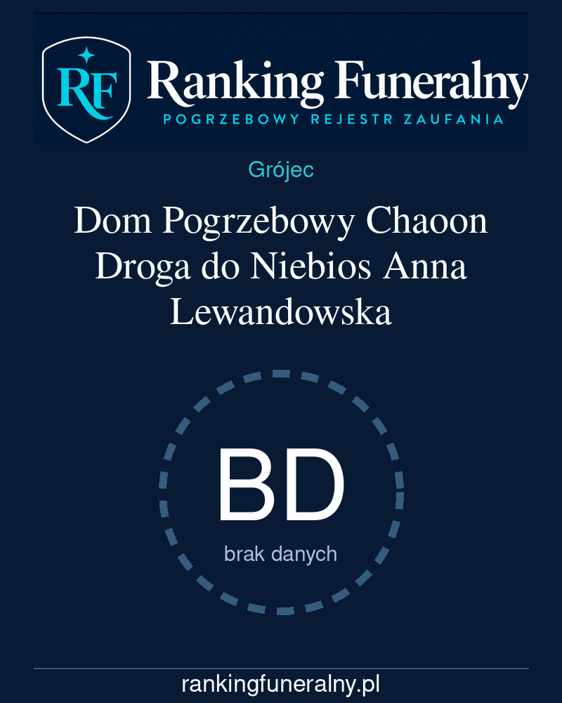 Dom Pogrzebowy Chaoon Droga do Niebios Anna Lewandowska - badge pionowy