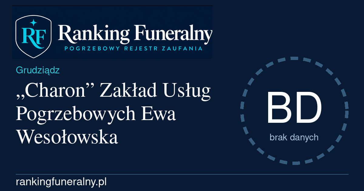 „Charon” Zakład Usług Pogrzebowych Ewa Wesołowska - badge poziomy