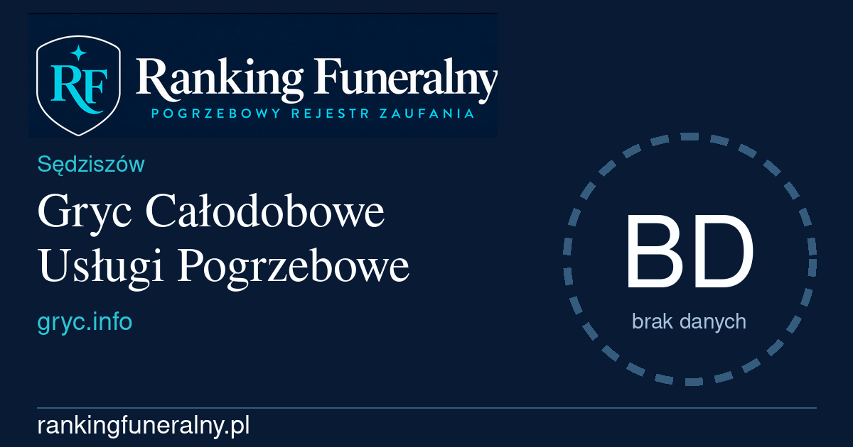 Gryc Całodobowe Usługi Pogrzebowe - badge poziomy