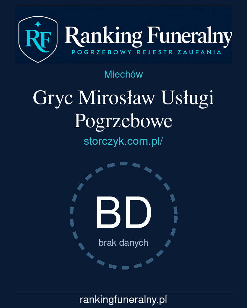Gryc Mirosław Usługi Pogrzebowe - badge pionowy