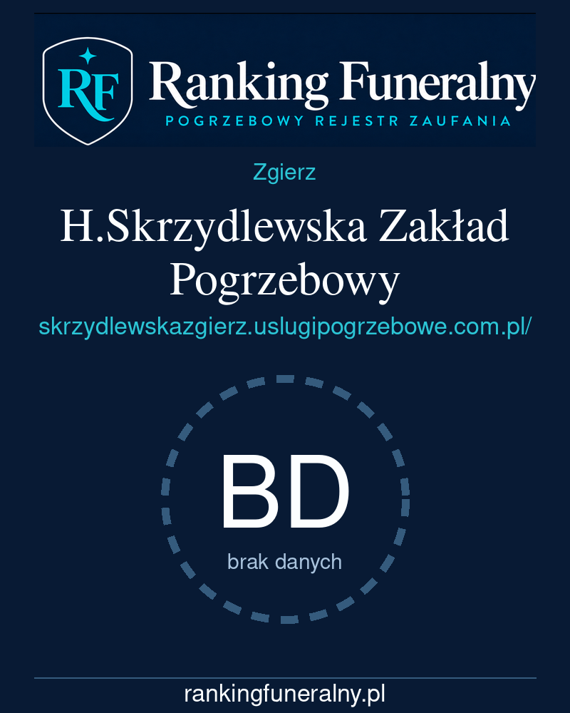 H.Skrzydlewska Zakład Pogrzebowy - badge pionowy