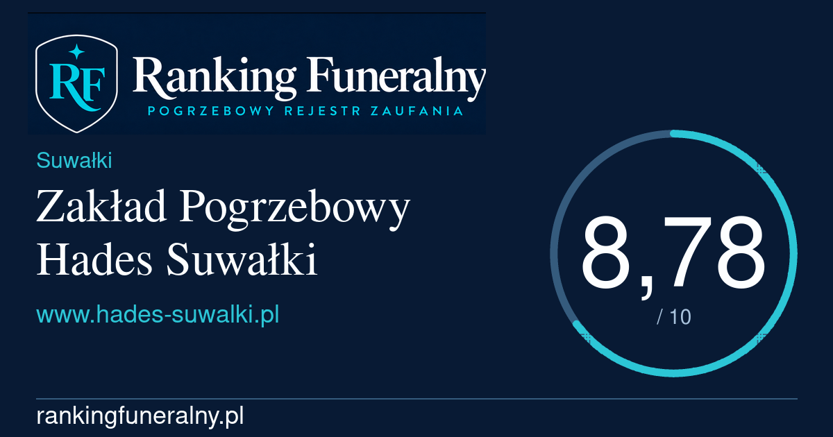 Zakład Pogrzebowy Hades Suwałki - badge poziomy