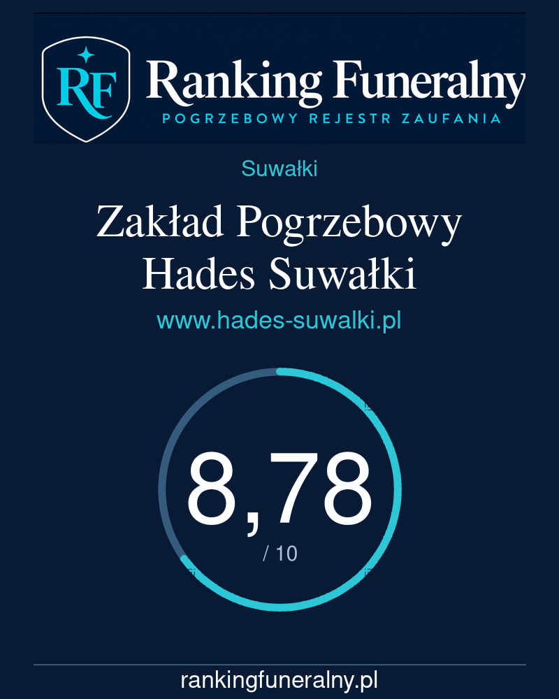 Zakład Pogrzebowy Hades Suwałki - badge pionowy