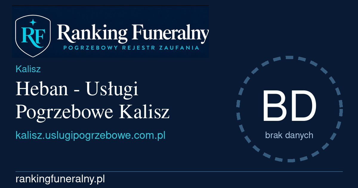 Heban - Usługi Pogrzebowe Kalisz - badge poziomy