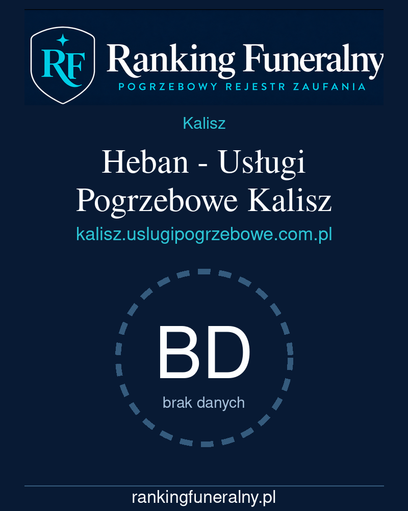 Heban - Usługi Pogrzebowe Kalisz - badge pionowy