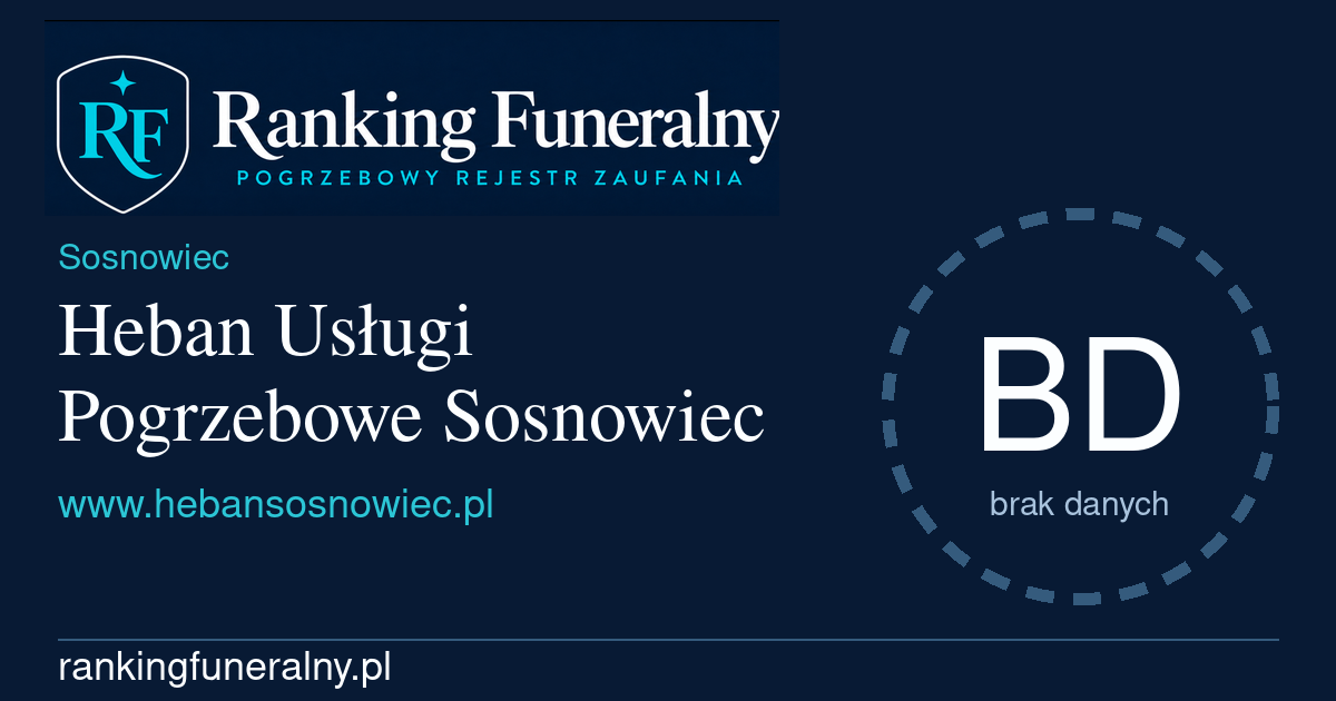 Heban Usługi Pogrzebowe Sosnowiec - badge poziomy