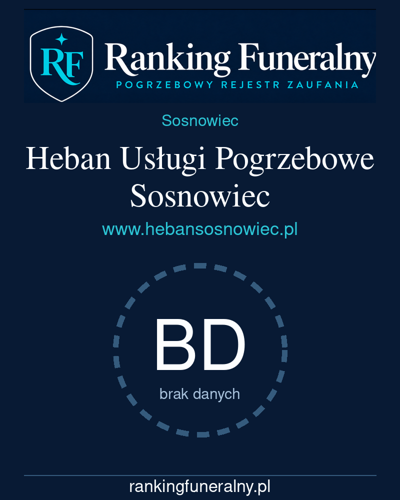 Heban Usługi Pogrzebowe Sosnowiec - badge pionowy