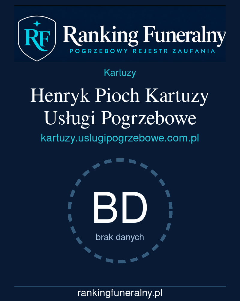 Henryk Pioch Kartuzy Usługi Pogrzebowe - badge pionowy