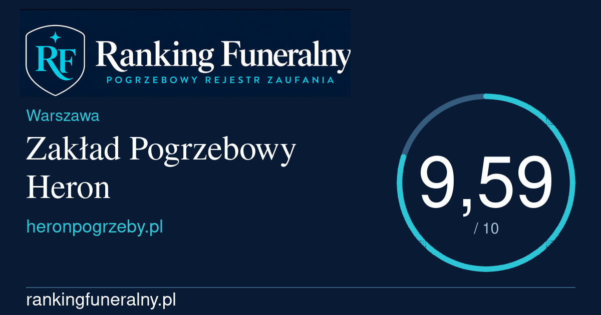 Zakład Pogrzebowy Heron - badge poziomy