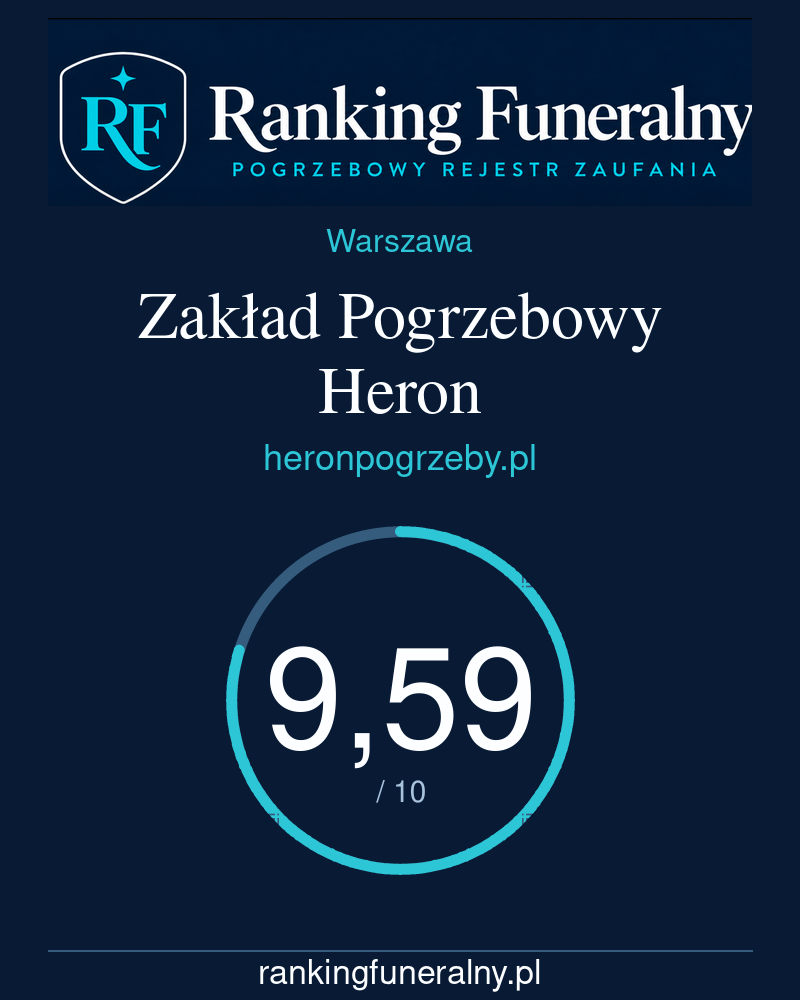 Zakład Pogrzebowy Heron - badge pionowy