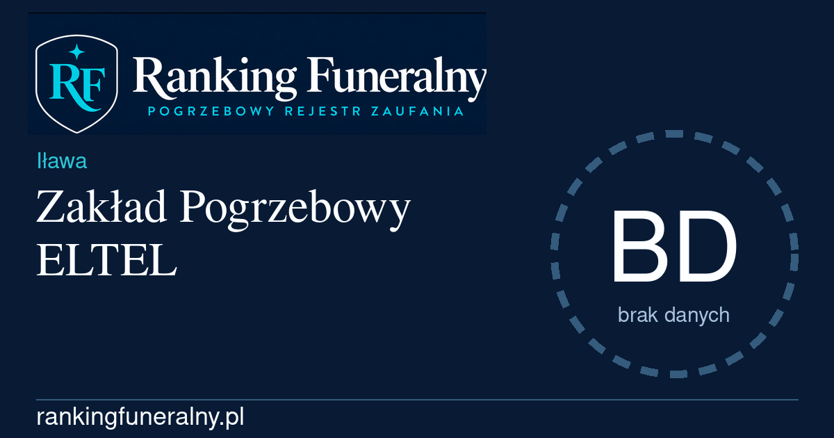 Zakład Pogrzebowy ELTEL - badge poziomy