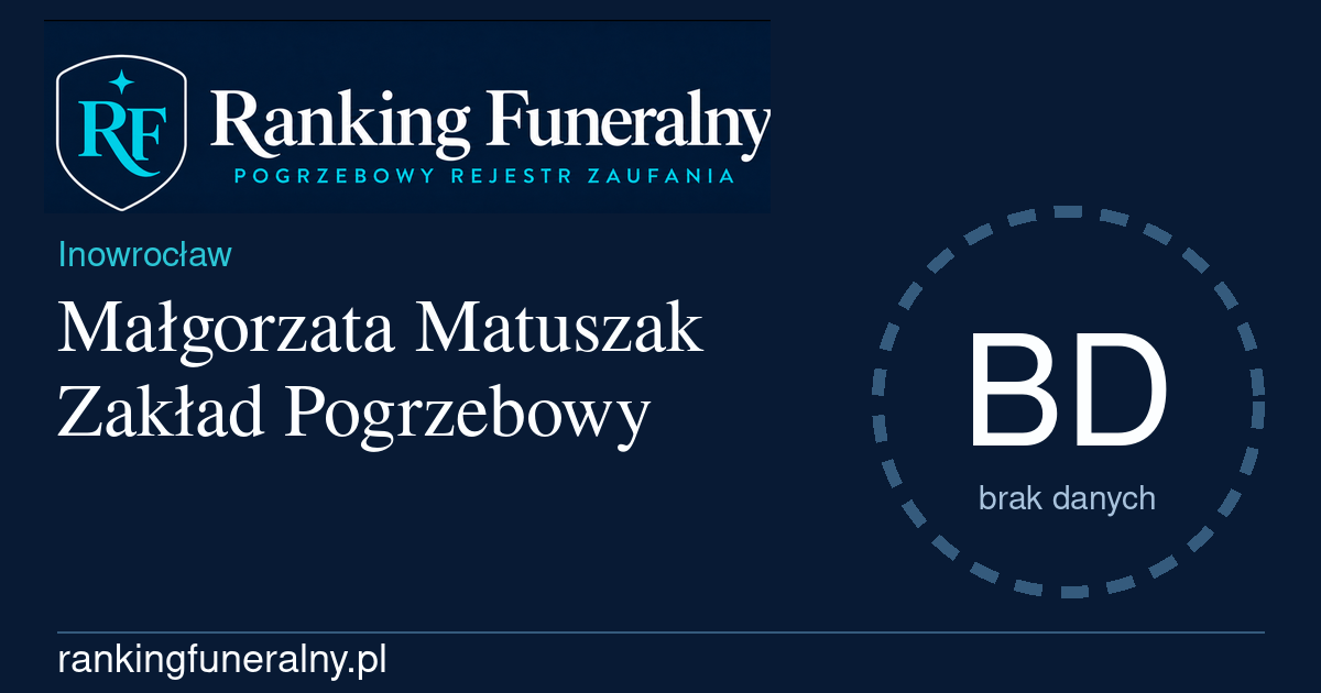 Małgorzata Matuszak Zakład Pogrzebowy - badge poziomy