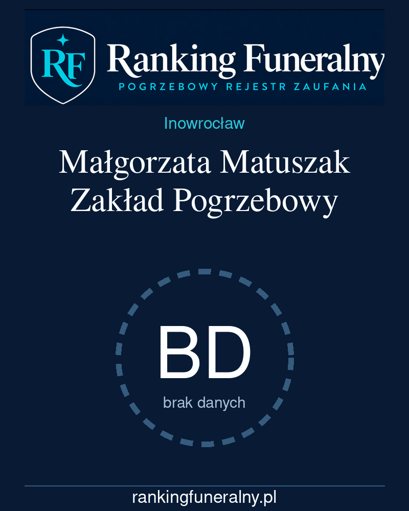 Małgorzata Matuszak Zakład Pogrzebowy - badge pionowy