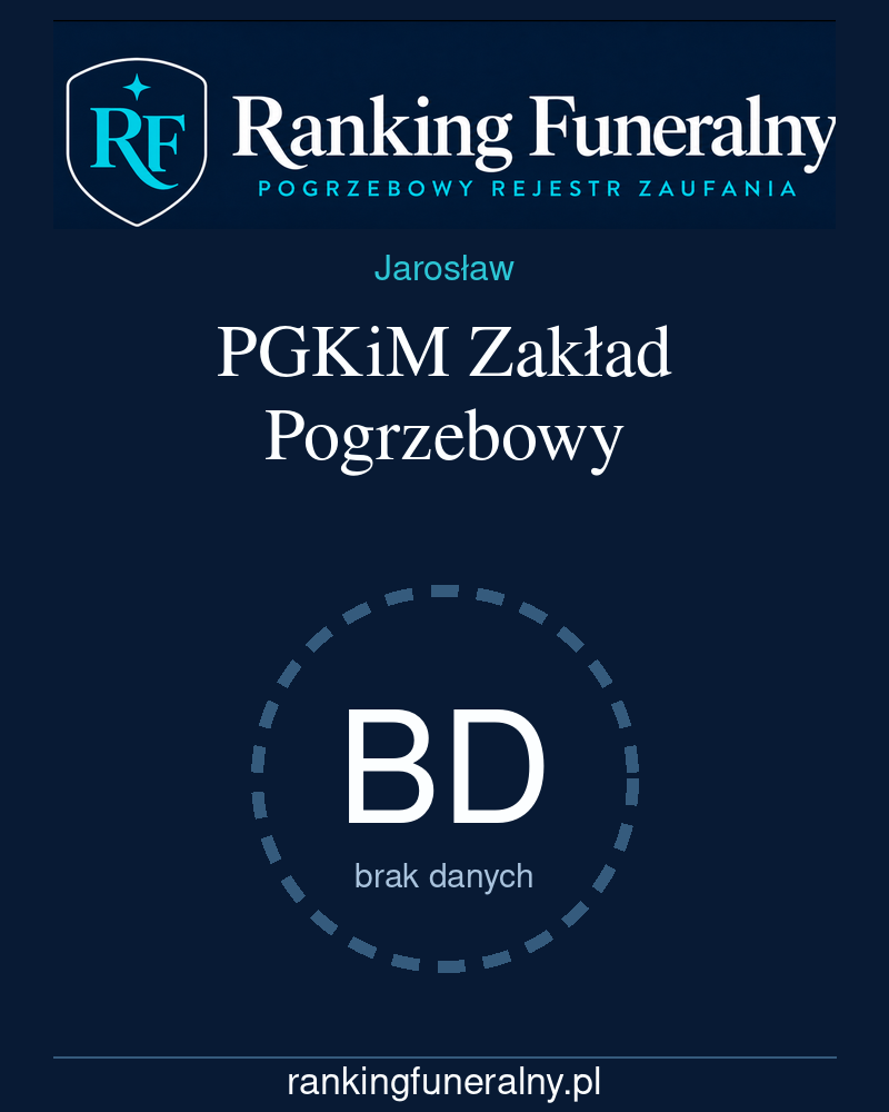 PGKiM Zakład Pogrzebowy - badge pionowy