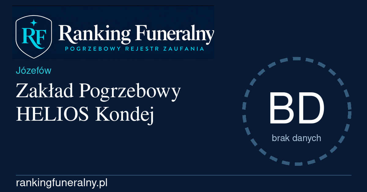 Zakład Pogrzebowy HELIOS Kondej - badge poziomy