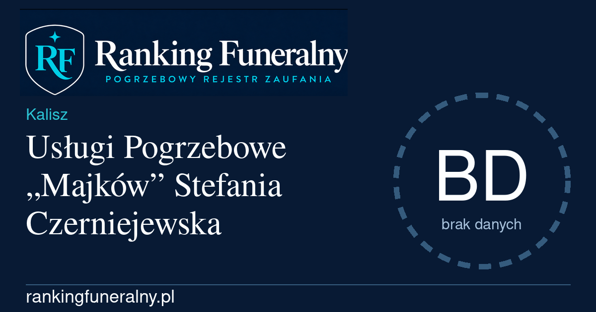 Usługi Pogrzebowe „Majków” Stefania Czerniejewska - badge poziomy