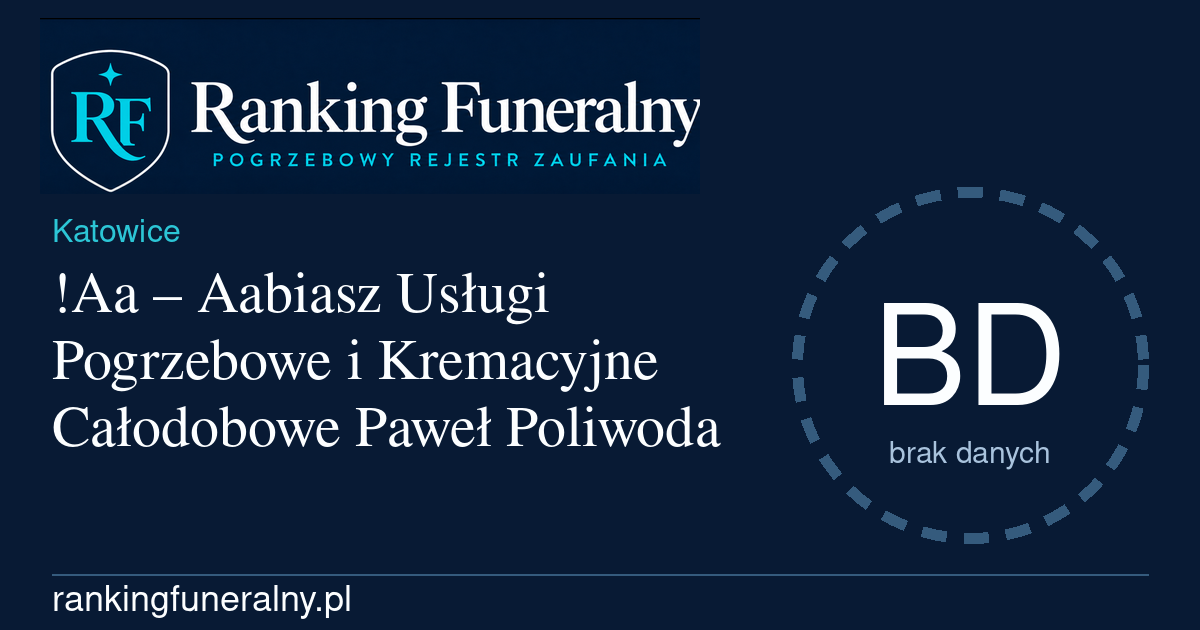 !Aa – Aabiasz Usługi Pogrzebowe i Kremacyjne Całodobowe Paweł Poliwoda - badge poziomy