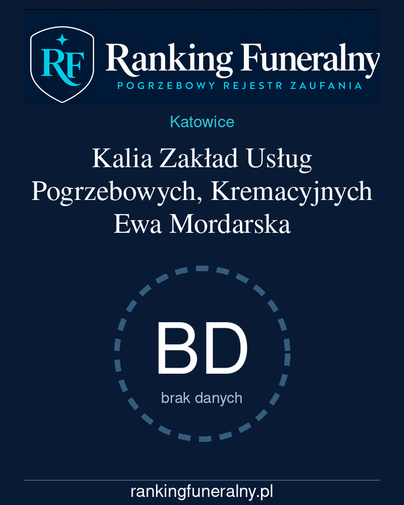 Kalia Zakład Usług Pogrzebowych, Kremacyjnych Ewa Mordarska - badge pionowy