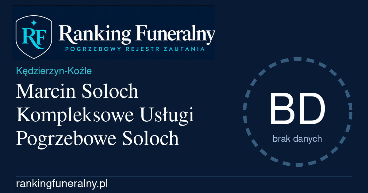 Marcin Soloch Kompleksowe Usługi Pogrzebowe Soloch - badge poziomy