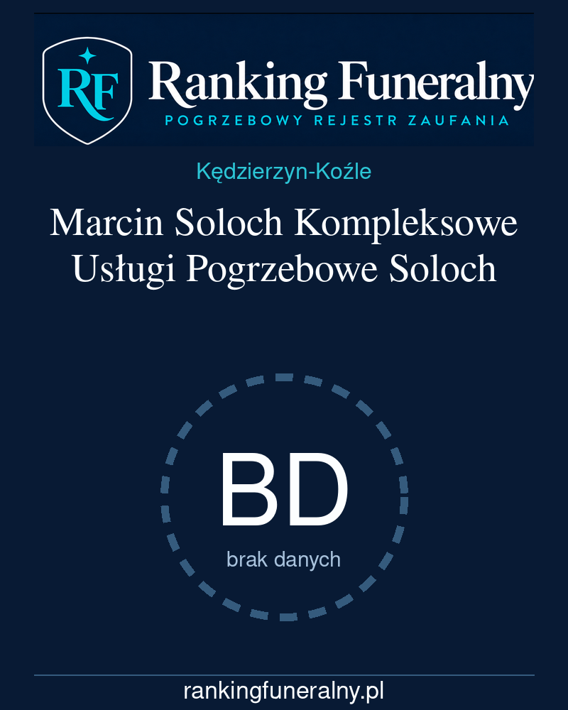 Marcin Soloch Kompleksowe Usługi Pogrzebowe Soloch - badge pionowy