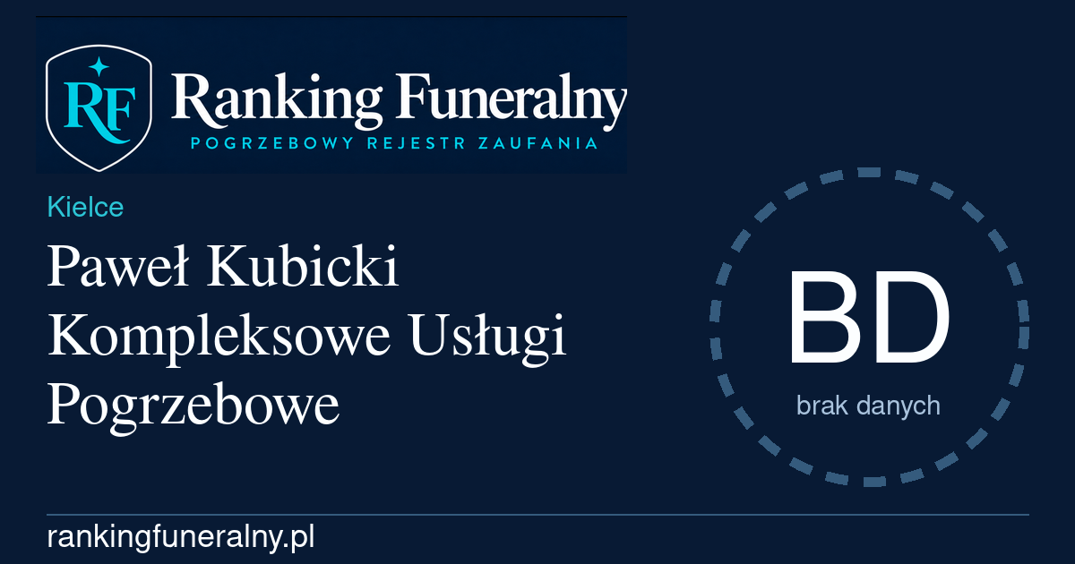 Paweł Kubicki Kompleksowe Usługi Pogrzebowe - badge poziomy