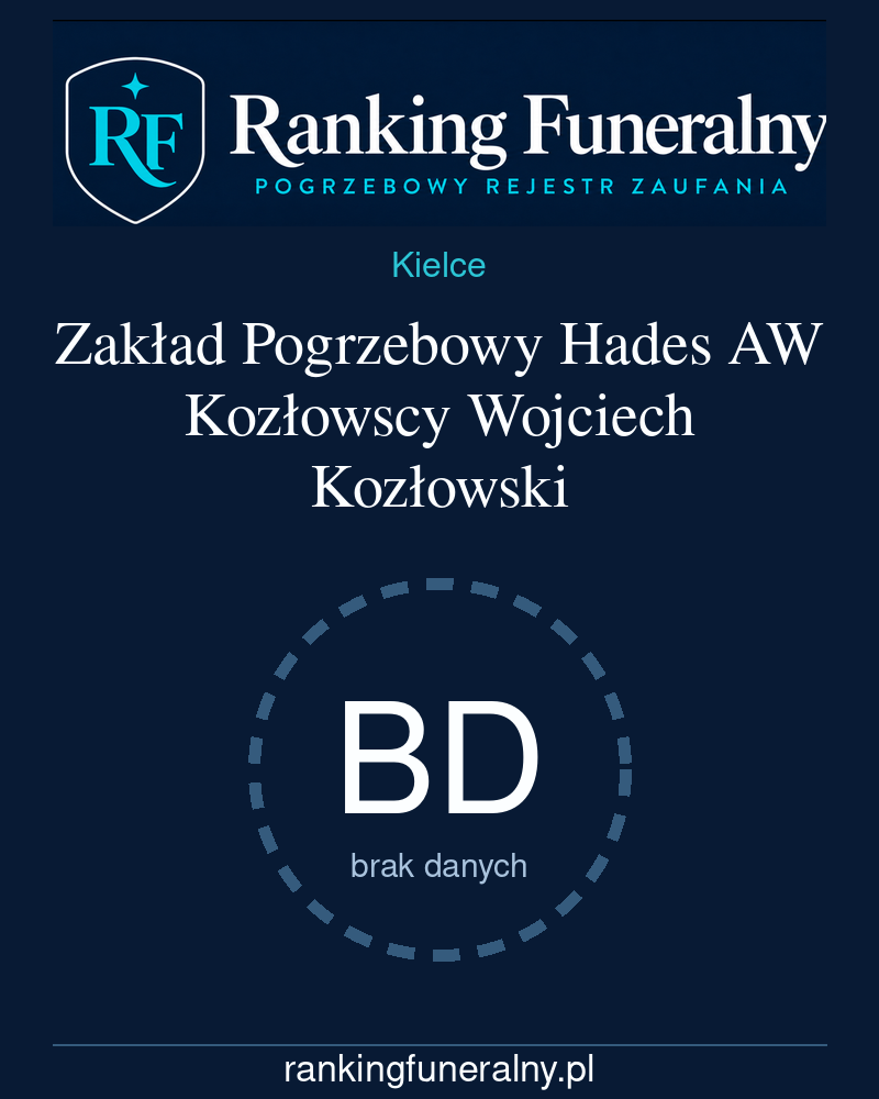 Zakład Pogrzebowy Hades AW Kozłowscy Wojciech Kozłowski - badge pionowy