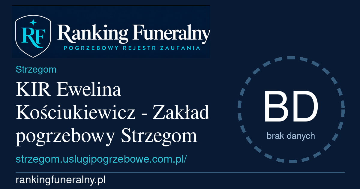 KIR Ewelina Kościukiewicz - Zakład pogrzebowy Strzegom - badge poziomy