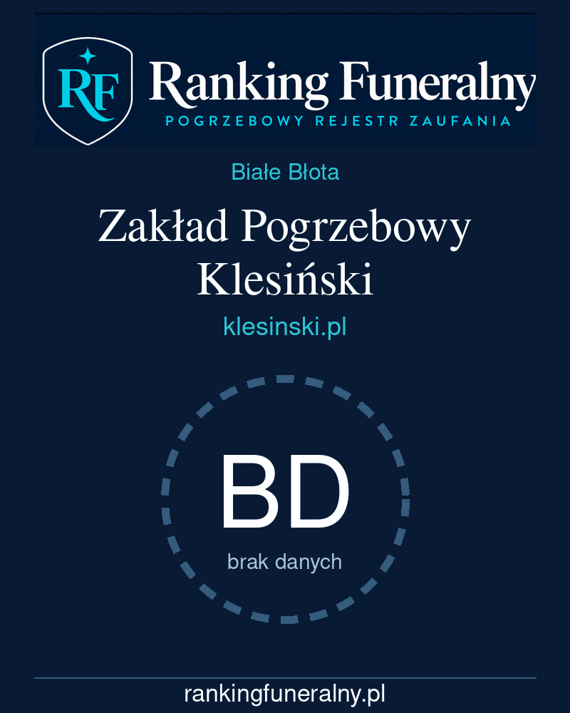 Zakład Pogrzebowy Klesiński - badge pionowy